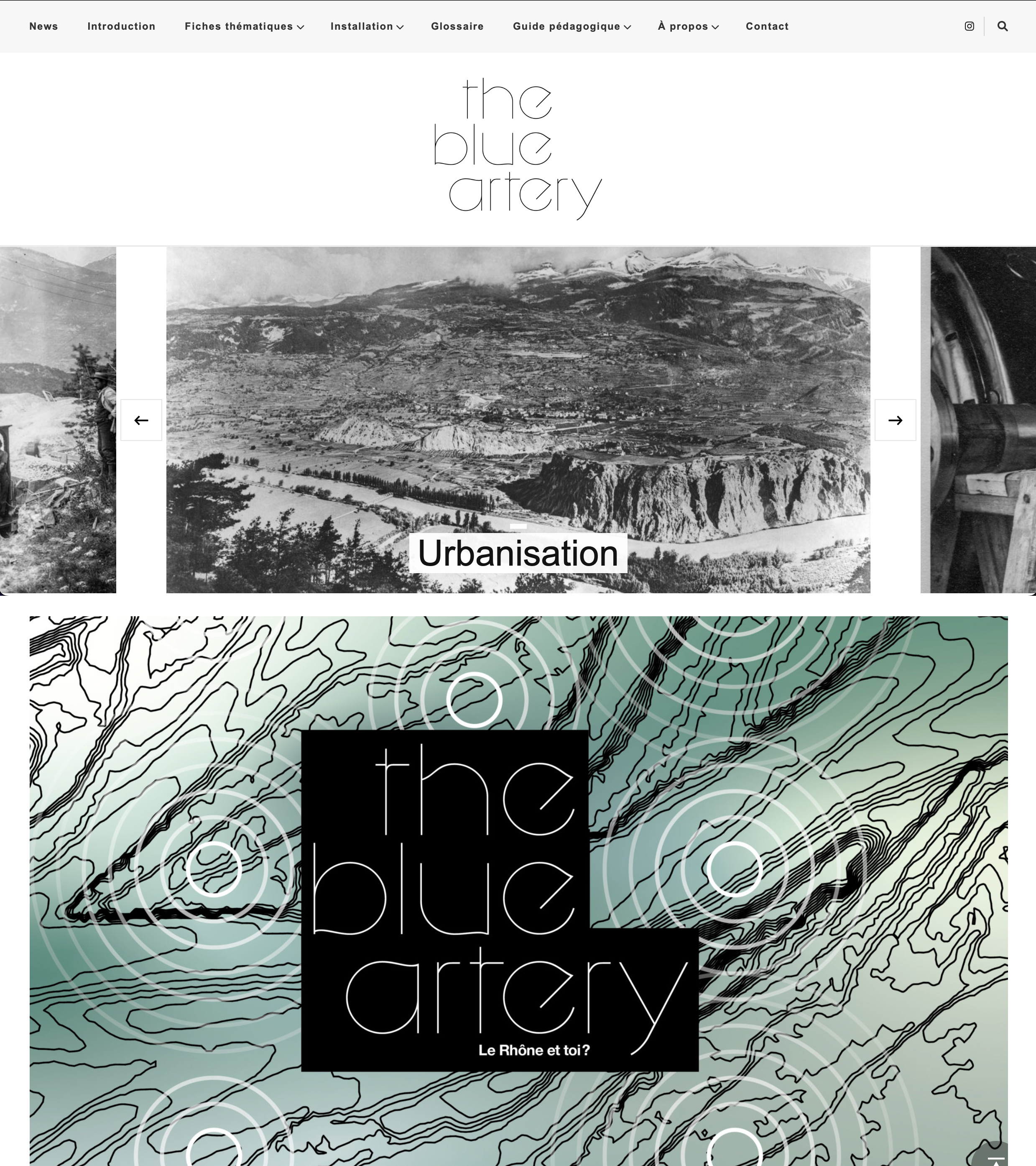Homepage site The blue artery