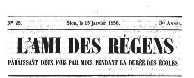 N° 25 Amis des regens 15 jan 1856