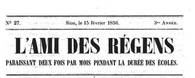 N° 27 Amis des regens 15 fev 1856