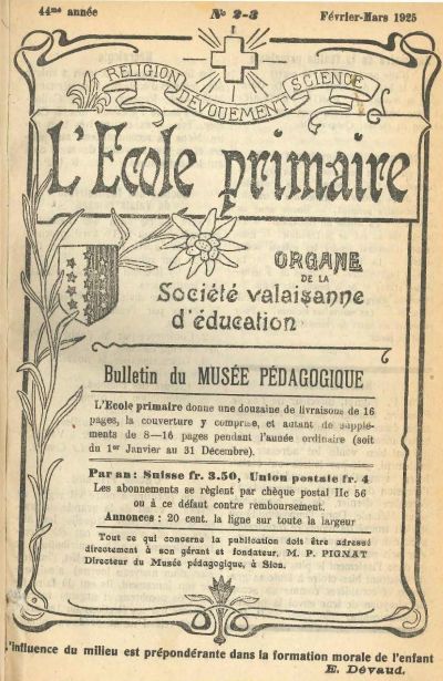 N° 02-03 Ecole primaire fév-mar 1925