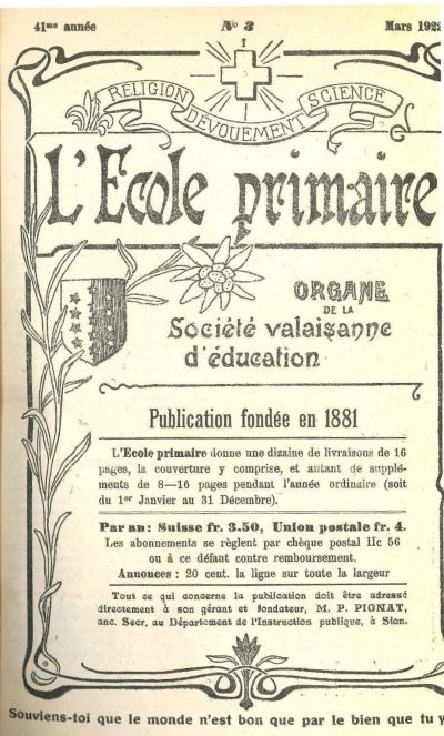 N° 03 Ecole primaire mar 1922