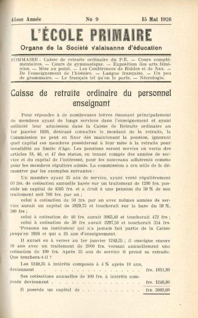 N° 09 Ecole primaire mai 1926