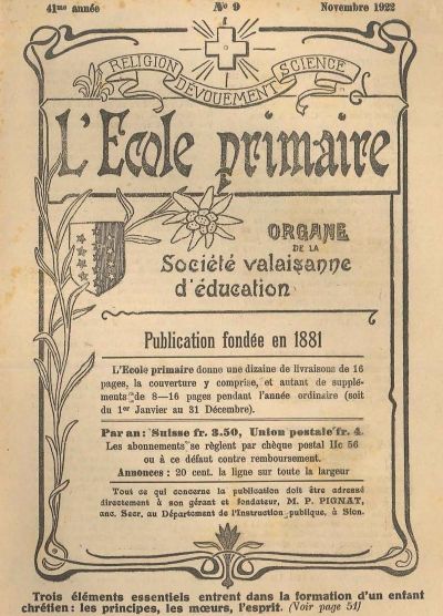 N° 02 Ecole primaire nov 1922
