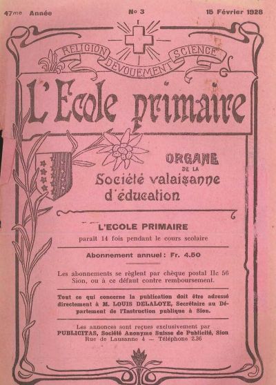 No 03 Ecole primaire 15 fev 1928
