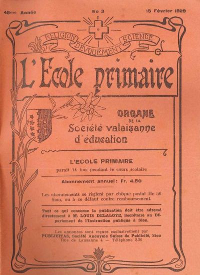 No03 Ecole primaire 15 fev 1929