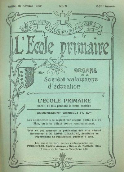 No 03 Ecole primaire 15 fev 1937