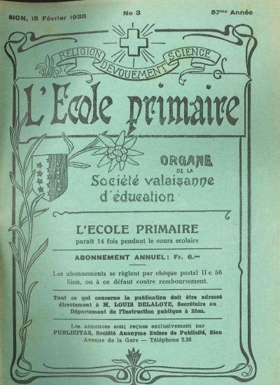 No 03 Ecole primaire 15 fev 1938