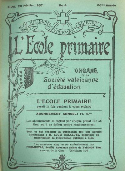 No 04 Ecole primaire 28 fev 1937