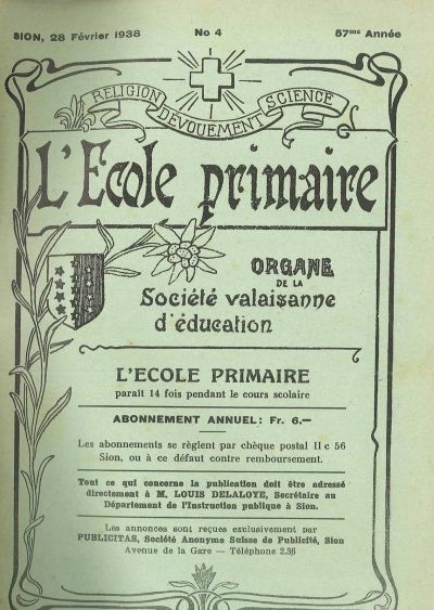 No 04 Ecole primaire 28 fev 1938