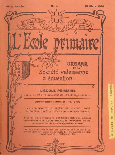 No05 Ecole primaire 15 mar 1926