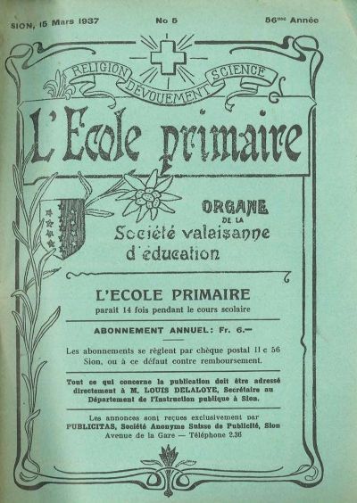 No 05 Ecole primaire 15 mar 1937