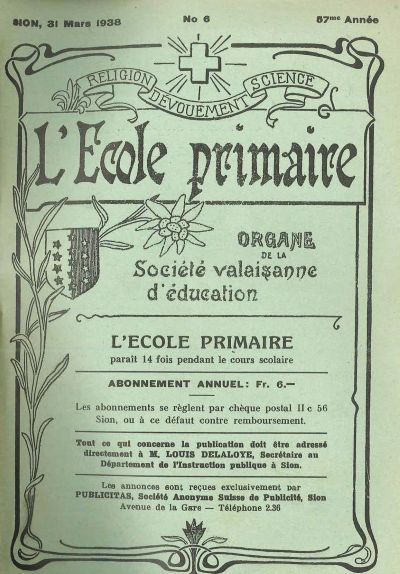 No 06 Ecole primaire 31 mar 1938