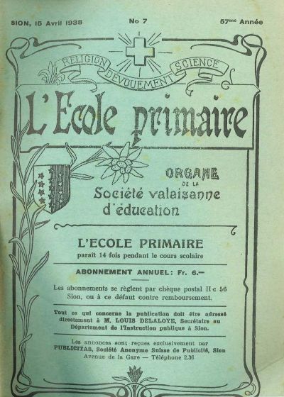 No 07 Ecole primaire 15 avr 1938