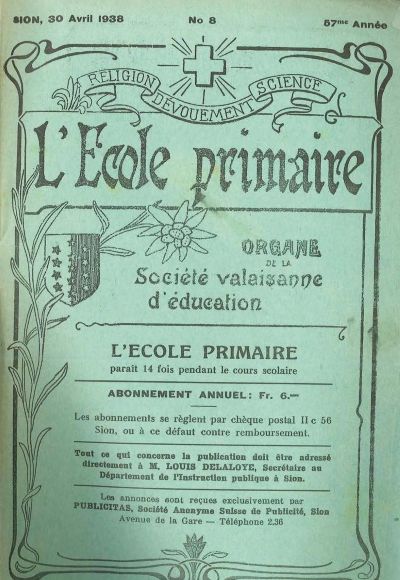 No 08 Ecole primaire 30 avr 1938
