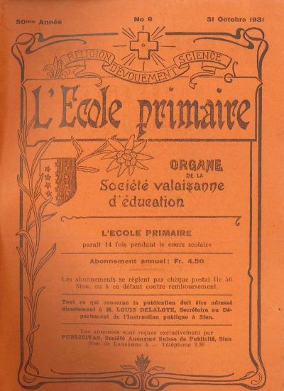 No 09 Ecole primaire 31 oct 1931