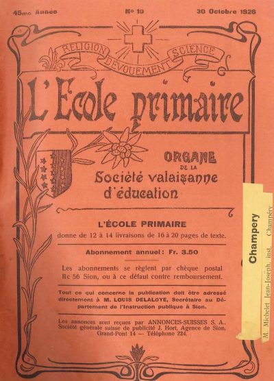 No10 Ecole primaire 30 oct 1926