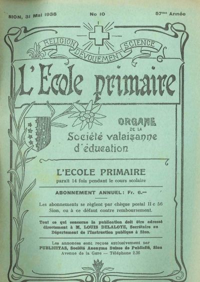 No 10 Ecole primaire 31 mai 1938