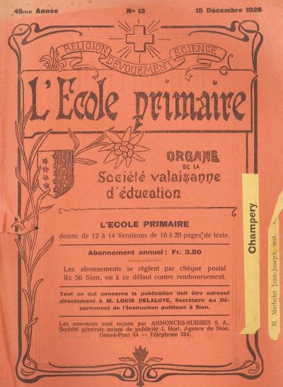 No13 Ecole primaire 15 dec 1926