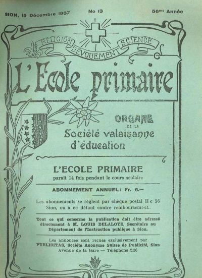No 13 Ecole primaire 15 dec 1937