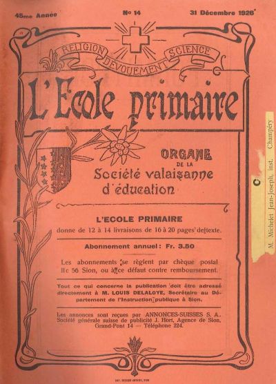 No14 Ecole primaire 31 dec 1926