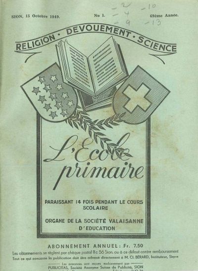 No 01 Ecole primaire 15 oct 1949
