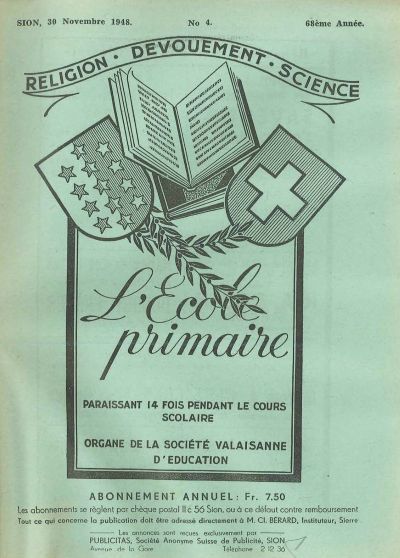 No 04 Ecole primaire 30 nov 1948