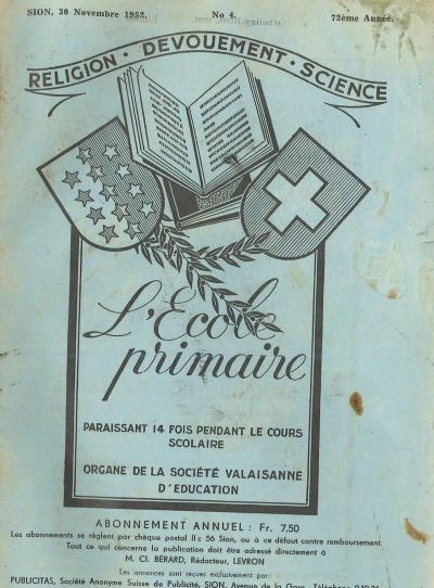 No 04 Ecole primaire 30 nov 1952