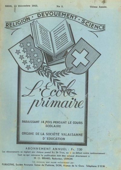 No 05 Ecole primaire 15 dec 1952