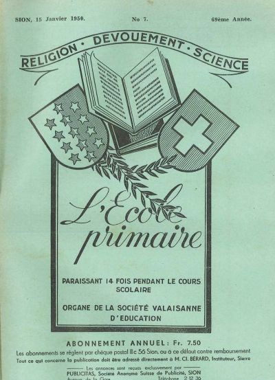No 07 Ecole primaire 15 jan 1950