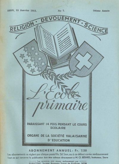 No 07 Ecole primaire 15 jan 1951