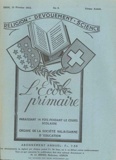 No 09 Ecole primaire 15 fev 1953