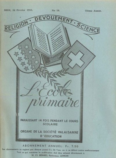 No 10 Ecole primaire 28 fev 1953