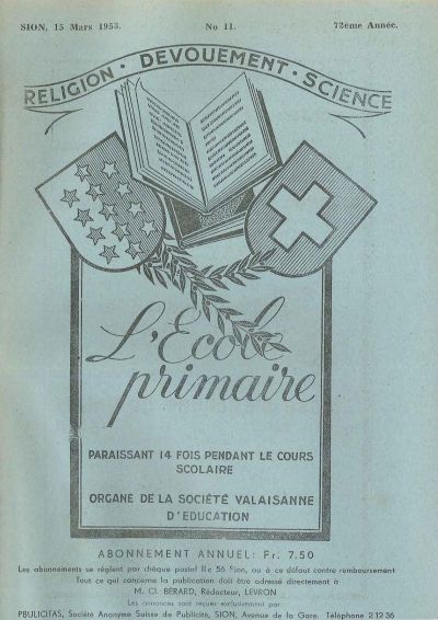 No 11 Ecole primaire 15 mar 1953