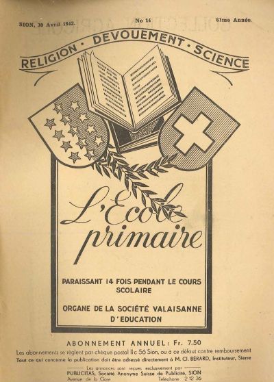 No 14 Ecole primaire 30 avr 1942