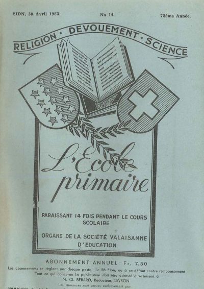 No 14 Ecole primaire 30 avr 1953